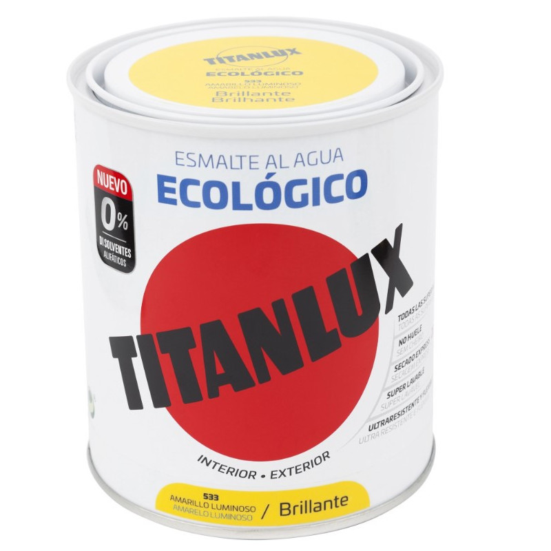 Pintura Esmalte Ecologico Amarillo Luminoso 750 ml. Titanlux Pintura Esmalte Ecologico Amarillo Luminoso 750 ml. Titanlux