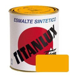 Pintura Esmalte Sintetico Amarillo Medio 375 ml. Titanlux.