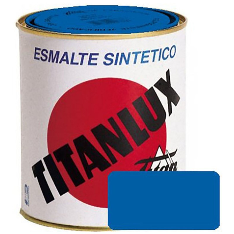 Pintura Esmalte Sintetico Azul Luminoso 750 ml.Titanlux