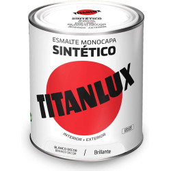 Pintura Esmalte Sintetico Blanco Brillo 750 ml.Titanlux
