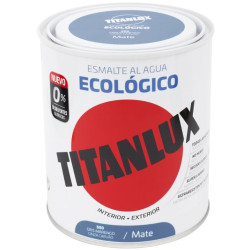 Pintura Esmalte Ecologico Gris Marengo Satinado 750  ml.Titanlux