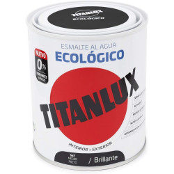 Pintura Esmalte Ecologico Negro Brillo 250ml ml.Titanlux
