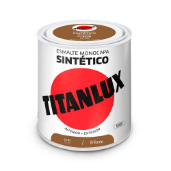 Pintura Esmalte Sintetico Ocre 750 ml.Titanlux