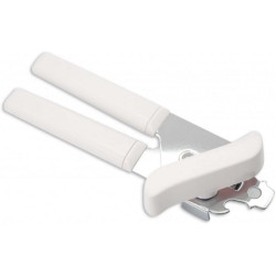 Abrelatas Acero Inox. Mango Blanco