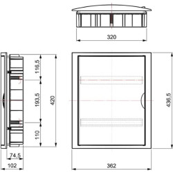 Caja Empotrar Solera 28 Elementos+ICP 5250