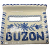 Bocacartas Ceramica en Relieve Azul