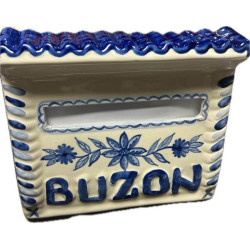 Bocacartas Ceramica en Relieve Azul