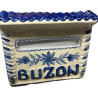 Bocacartas Ceramica en Relieve Azul