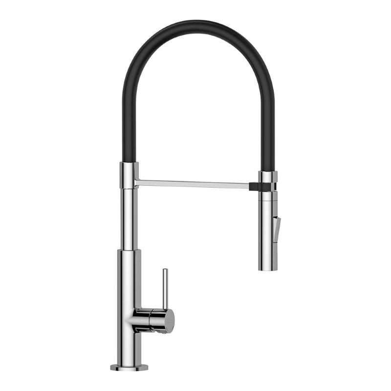 Grifo Fregadero encimera Flexible NEGRO Serie Bermeo