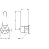 Cerradura Puerta Triangular (sin llave)