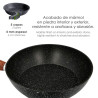 Sartén Inducción Aluminio Forjado Acabado Piedra 24 cm.