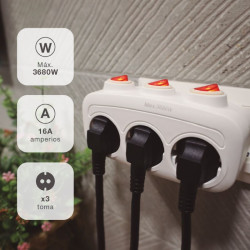 Ladron Triple Multi Interruptor