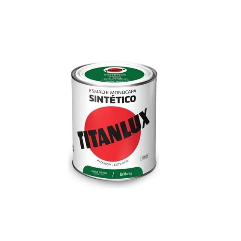 Pintura Esmalte Sintetico Verde Hierba 125 ml.Titanlux