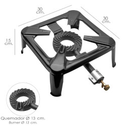 Hornillo + Quemador 30x30