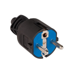 Clavija 2+T 16A Goma Azul/Negro ref. 706C