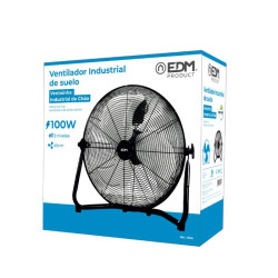Ventilador Pie EDM Industrial Negro 100W 33935