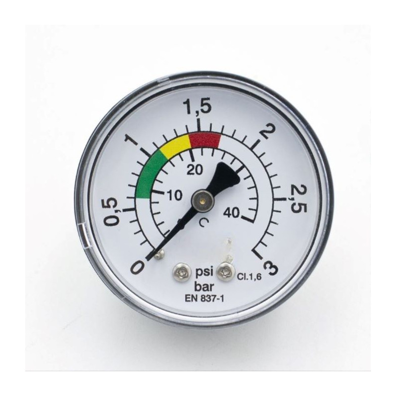 Manometro Salida Horizontal 1/8" 0-3 bar depuradora