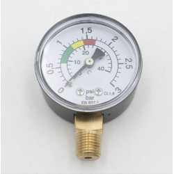 Manometro Salida Vertical 1/4" 0-3 bar depuradora