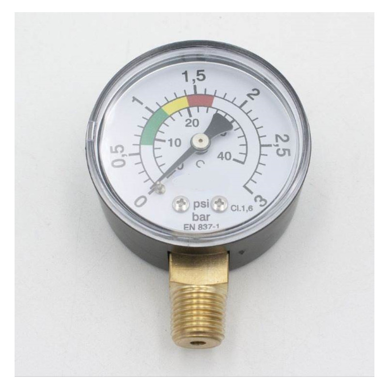 Manometro Salida Vertical 1/4" 0-3 bar depuradora