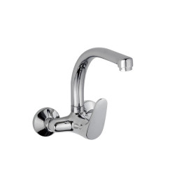 Grifo Fregadero Monomando Pared 15cm Caño Alto