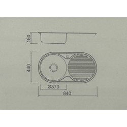 Fregadero Inox. 1 Seno + Escurridor Ref.SE8444