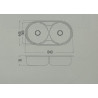 Fregadero Inox. 2 Senos ref.DE8445