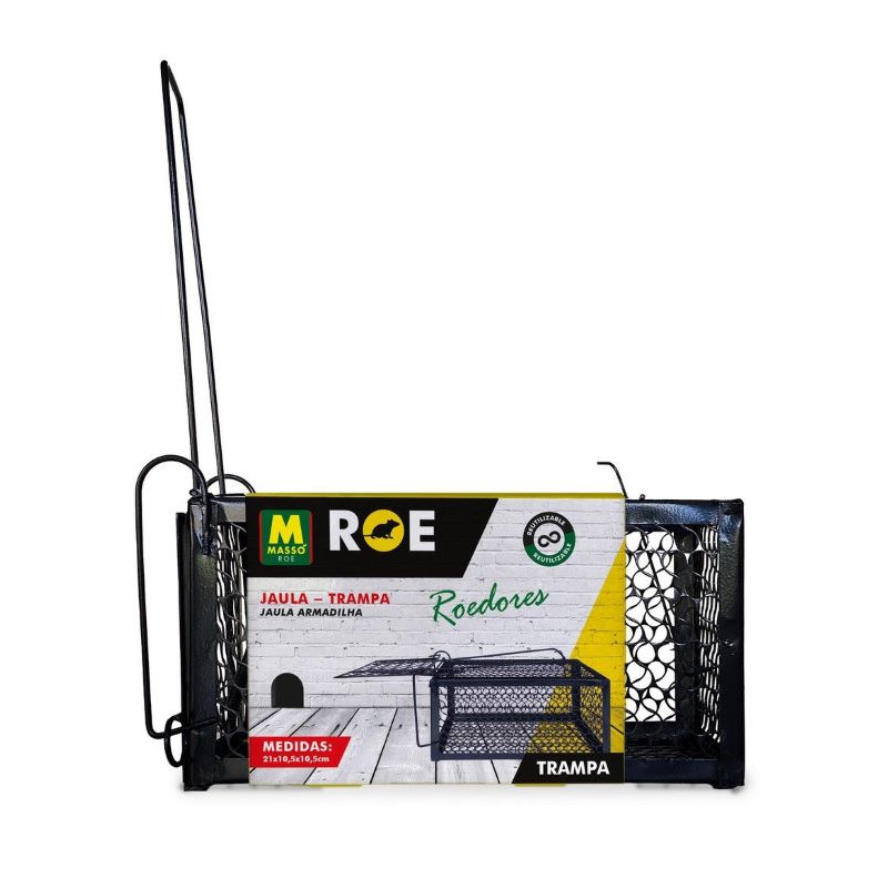 Trampa Ratas Jaula 20x10,5x10,5 cm Massó