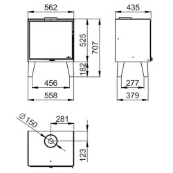 Estufa de Leña Arus 12,5kw