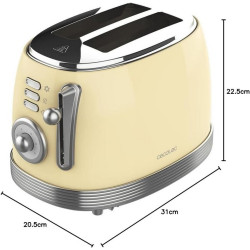 Tostador Cecotec Toast&Taste 800 Vintage Light Yellow