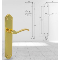 Manivela Puerta Latonada Mod. Alfa