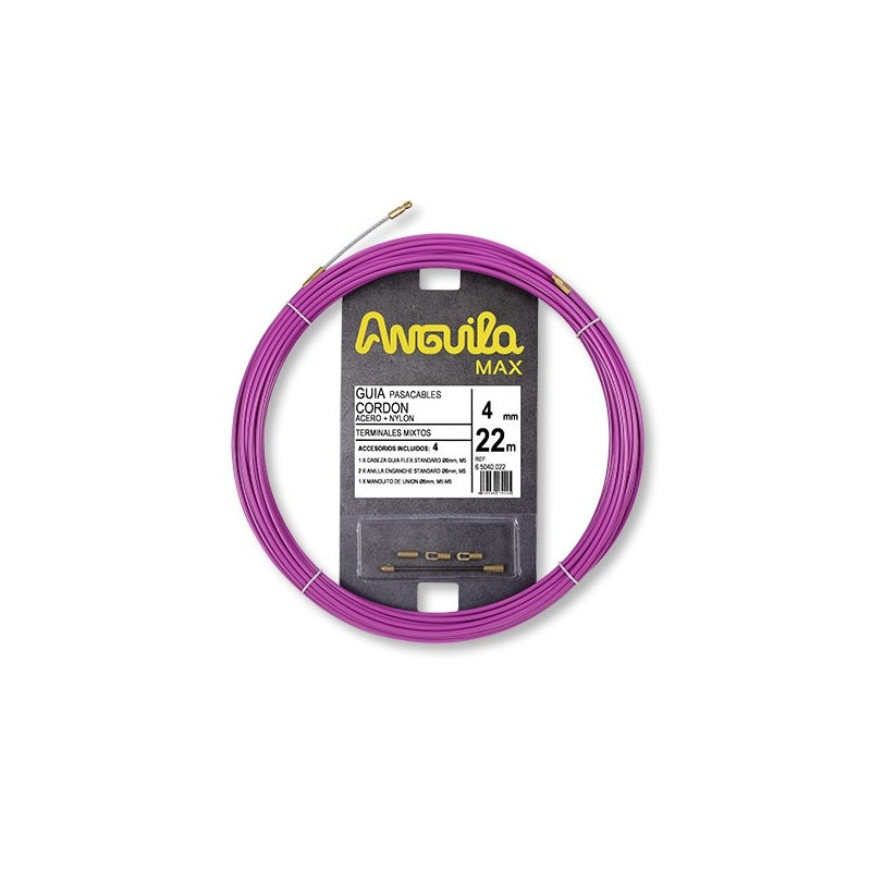 Guia Electricidad Acero 22m violeta