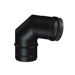 Codo Estufa 80-90º Negro Pellet