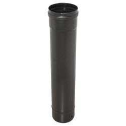 Tubo Estufa 80 Negro 1m Pellet