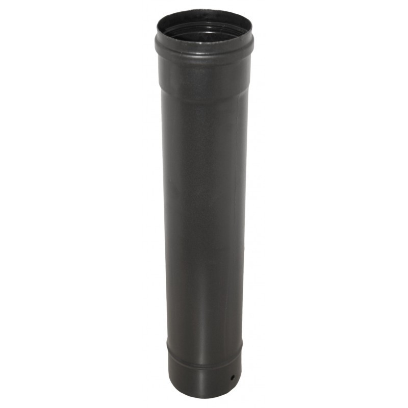 Tubo Estufa 80 Negro 1m Pellet