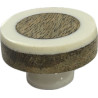 Pomo Madera Con Resina Blanca 40mm cod. 438MB