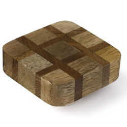 Pomo Madera Cuadros 40mm cod. 1113MN