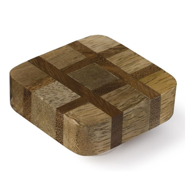 Pomo Madera Cuadros 40mm cod. 1113MN
