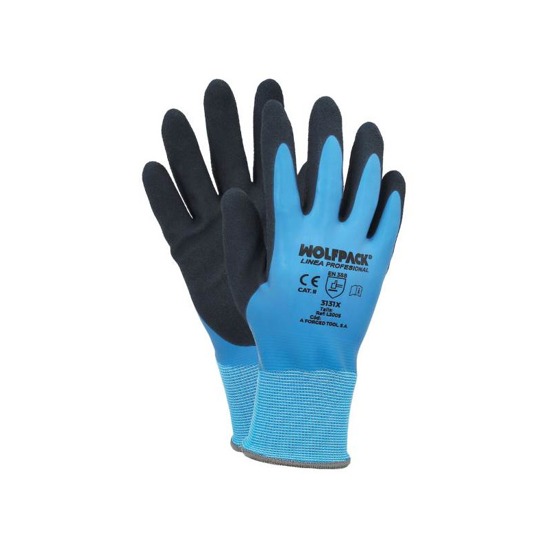 Guante Jardin Nitrilo Azul Talla 7