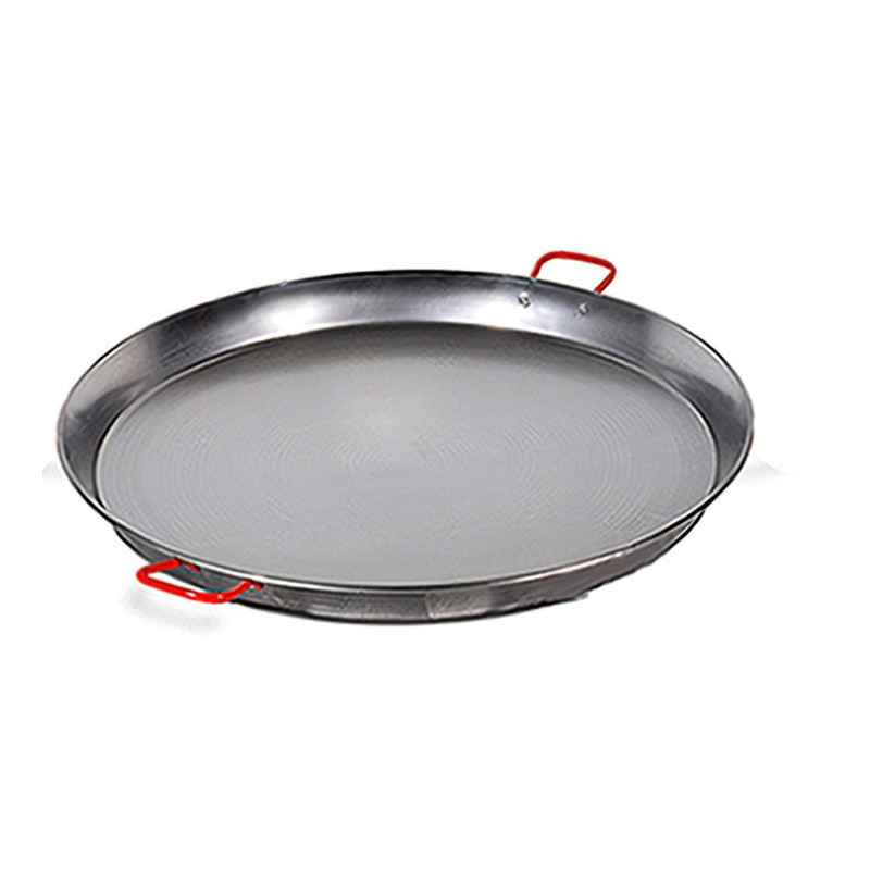Paellera 38 cm Acero Pulido 8 raciones