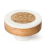 Pomo Madera Con Resina Blanca 40mm cod. 438MB