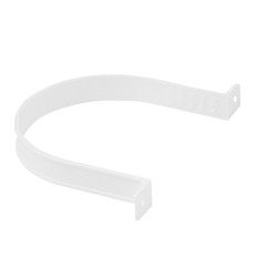 Abrazadera Redonda PVC Blanca 120 mm.