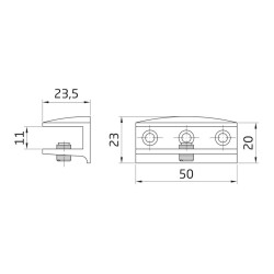 Soporte Estante Cristal Cromo Mod.31