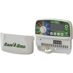 Programador de riego RAIN BIRD de 6 estaciones ESP-TM2 230V para uso interior.