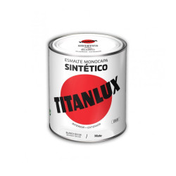 Pintura Esmalte Sintetico Blanco Mate 750ml. Titanlux