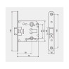 Picaporte Petaca 2023/47  Inox