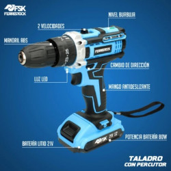 Taladro Bateria con Percutor 21V Ferrestock