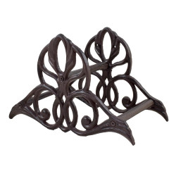 Soporte manguera jardín decorativo metalico forja