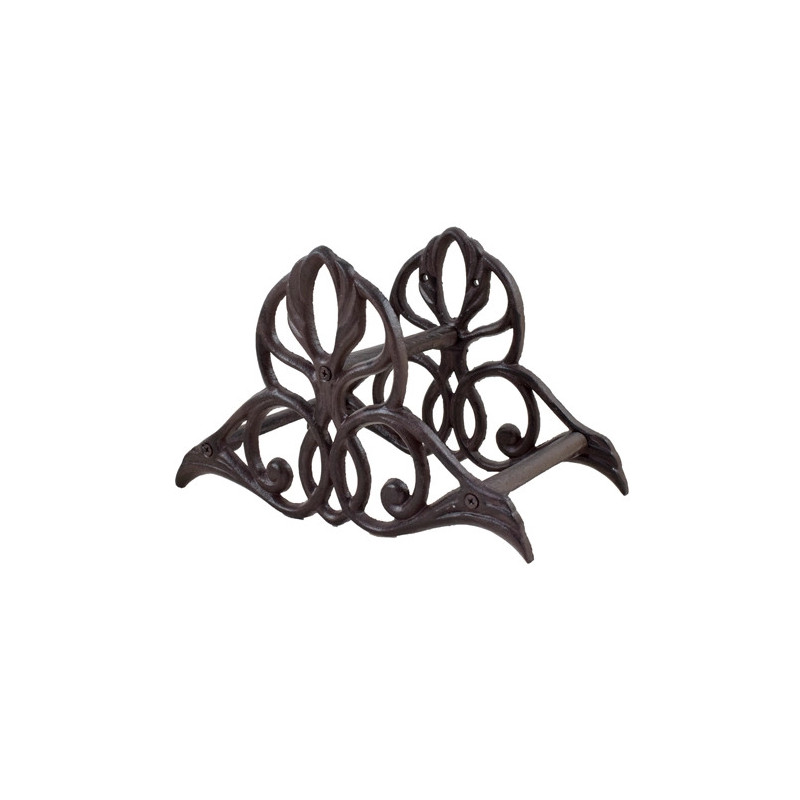 Soporte manguera jardín decorativo metalico forja