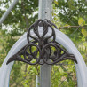 Soporte manguera jardín decorativo metalico forja
