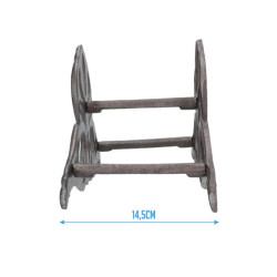 Soporte manguera jardín decorativo metalico forja